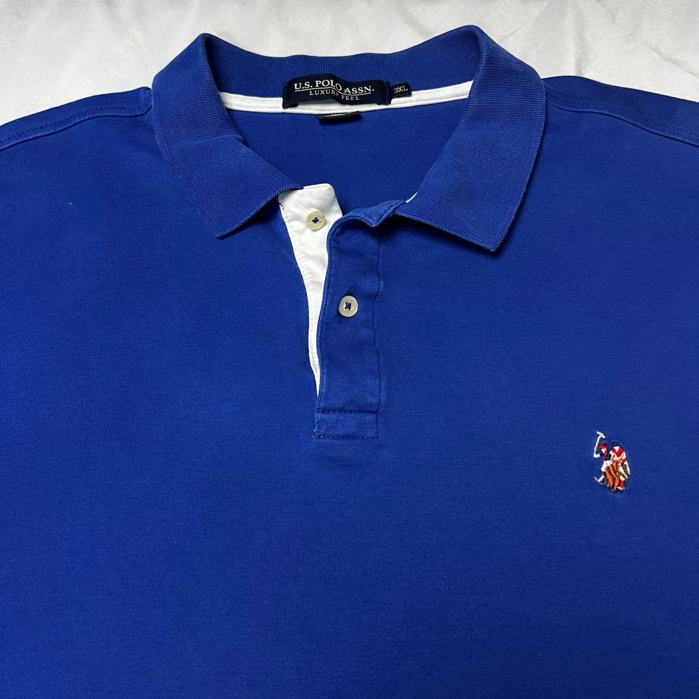 U.S. Polo Assn Luxury Feel Royal Blue Polo‎ Shirt Classic Casual Golf Tennis 3XL